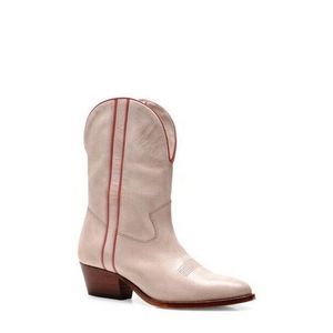 NEW FREE PEOPLE BORDERLINE WESTERN BOOTS IN PINK Size 38.5
